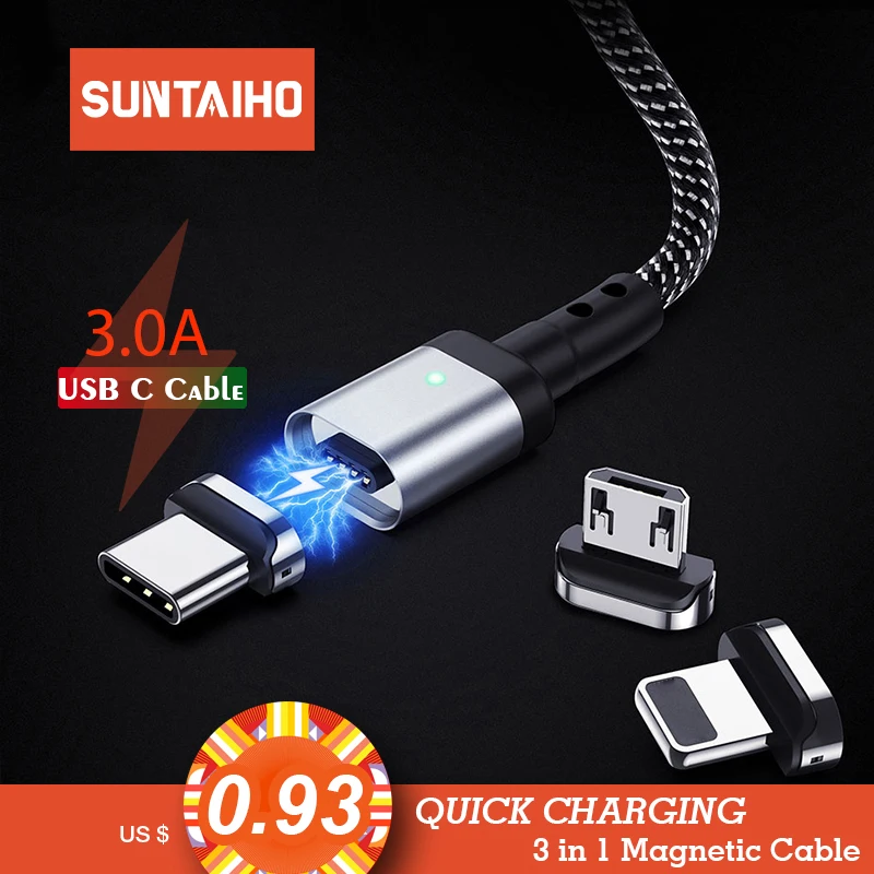 

Magnetic usb charging cable Magnetic Cable Micro USB C Cable Type C Fast Charging for iphone Lighting USB Type-C Magnet Charger