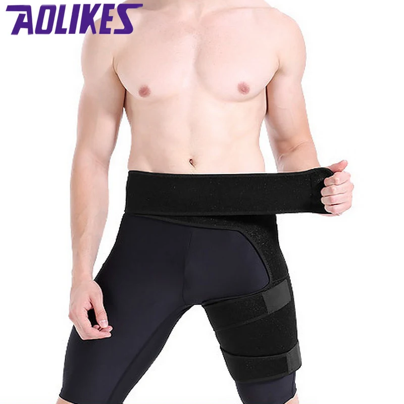 AOLIKES 1 Pcs Waist Thigh Hip Bone Protector Brace Belt Adjustable