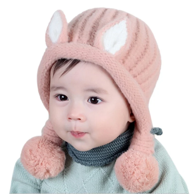 6 18 Months Baby Winter Hat Cute Plush Ears Baby Girl Hat Toddlers Cool