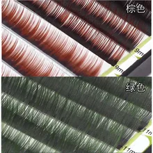 Professional Colorful False Eyelash Extension 0.12mm Mixed Length 3d 6d Natural Individual Color Eyelashes tools
