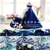 150x100cm Satin thick yarn fabric curtain costume satins solid color blue clothes satin high density wear-resistant 280g/m ► Photo 2/6