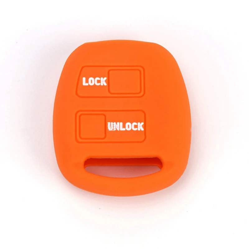 Silicone 2 Buttons Car Key Fob Case Cover Skin For TOYOTA CAMRY RAV4 PRADO COROLLA AVENSIS LAND CRUISER YARIS