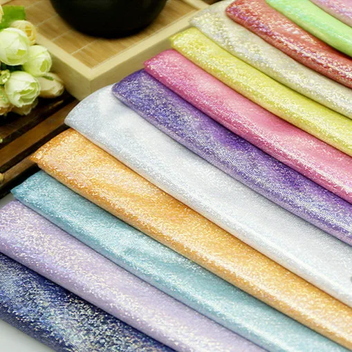 

Laser Symphony Cloth Colorful Dot Knit Full Edition Hot Stamping Fabric Stage Cloth material Fabric Decoration glitter cloth