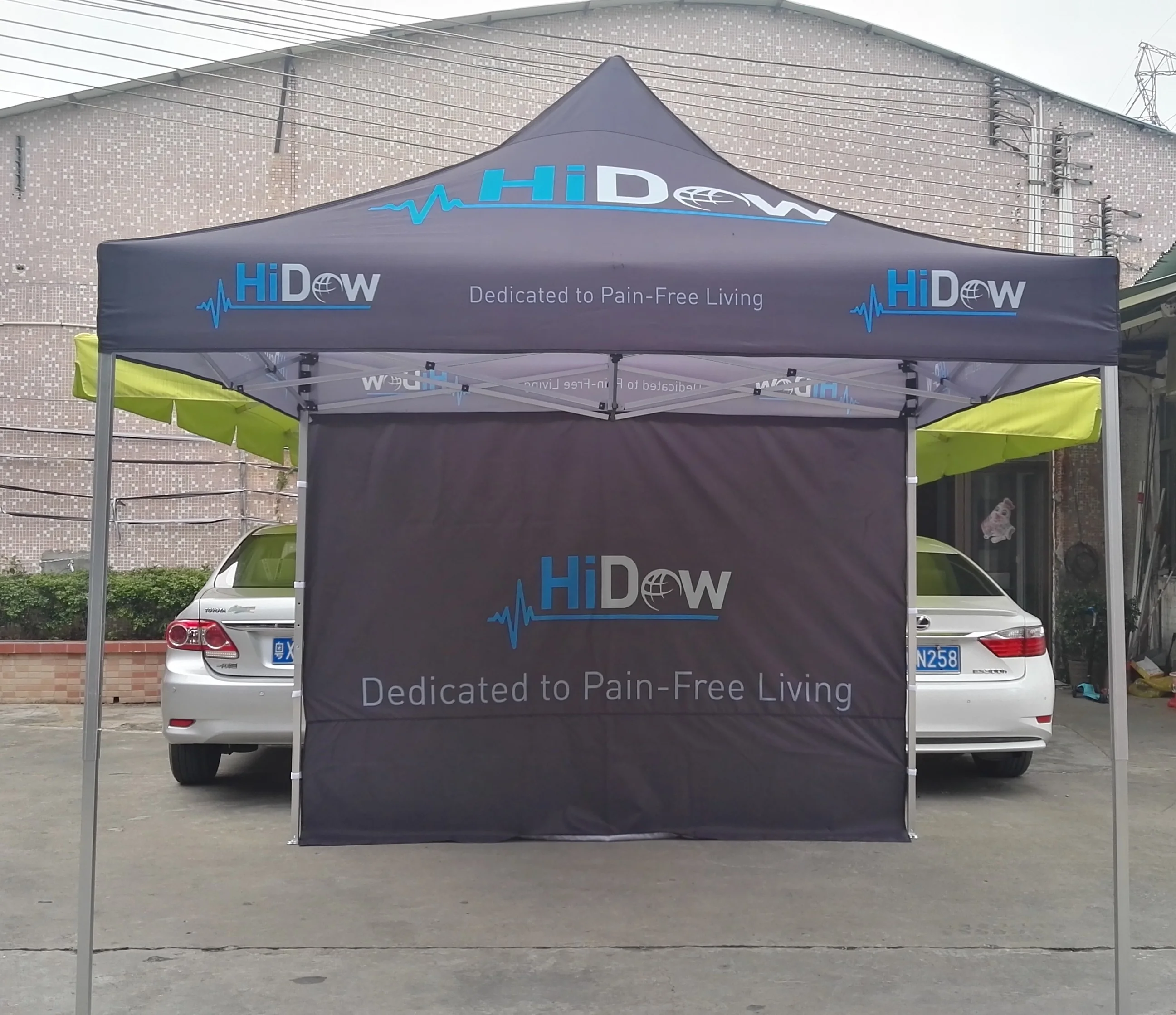 

3*3m folding tent with customized logo and alu bracket single-side logo, for advertising and outdoor ceremony , free shipping