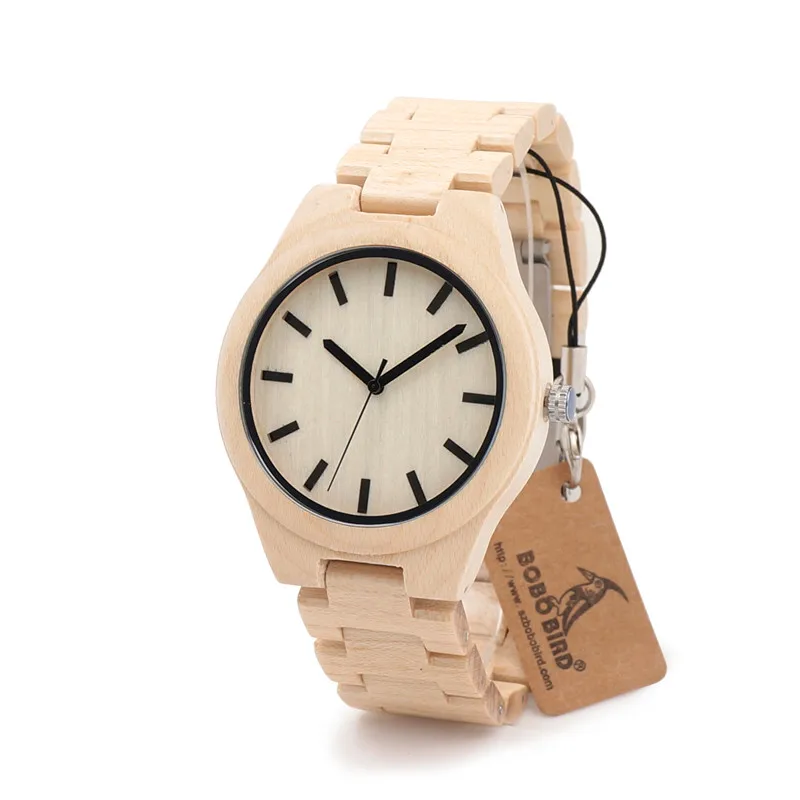 Часы BOBO BIRD Maple с деревянным ремешком мужские брендовые Роскошные модные