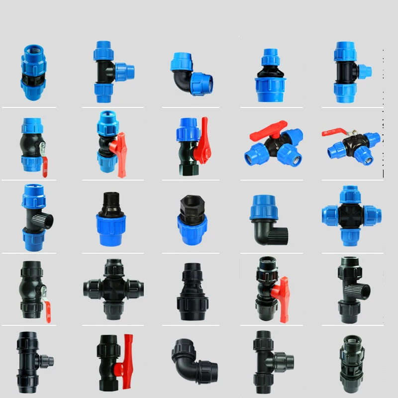 Полиэтиленовые трубные фитинги, трехходовой быстрый соединитель, водопроводные трубы с тремя головками, пластиковые фитинги