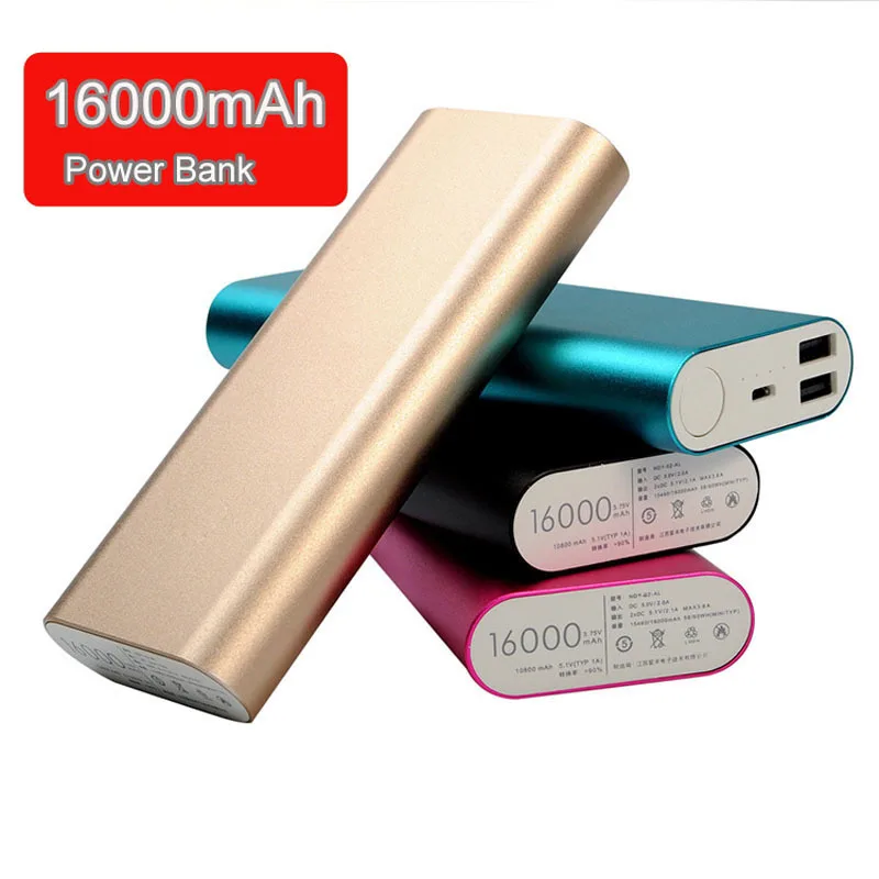  Dual USB output 16000mAh Power bank Portable External Battery Charger For Xiaomi iphone samsung cellphones and tablet  