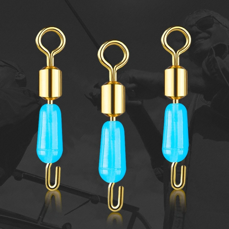 

50pcs/Lot Silicone Rolling Swivels Fishing Line Connector Anti-Wrap Quick Fast Link Connector Ocean Boat Fishing Gadgets