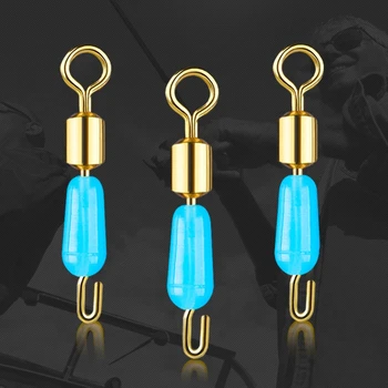 

50pcs/Lot Silicone Rolling Swivels Fishing Line Connector Anti-Wrap Quick Fast Link Connector Ocean Boat Fishing Gadgets