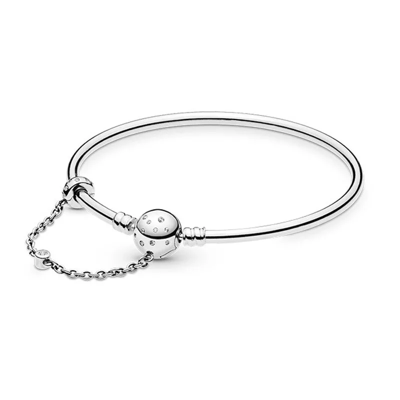 

2019 Spring New 925 Sterling Silver Bead Charm Bracelet Fit Original True Uniqueness Pans Bangle For Women DIY Jewelry Gift