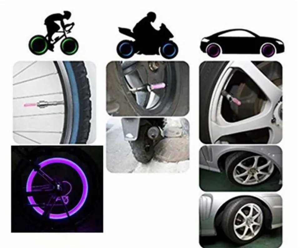 Discount WasaFire Bicycle Cycling Tyre Wheel Valve Lamp Neon Firefly Spoke LED Bike Light Whole with Battery Warning Riding bicycle light 15
