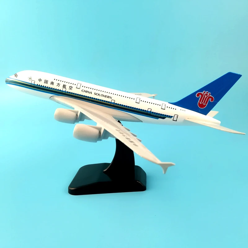 

20cm Plane Model Air China Southern Airlines A380 Airplane Model 1/350 Scale Diecast Airways w Stand Aircraft Gift Toys