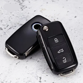 

New Car key cover case shell TPU fob for V W Golf Bora Jettas POLO GOLF Passat For Skoda Octavia A5 Fabia For SEAT Ibiza Leon