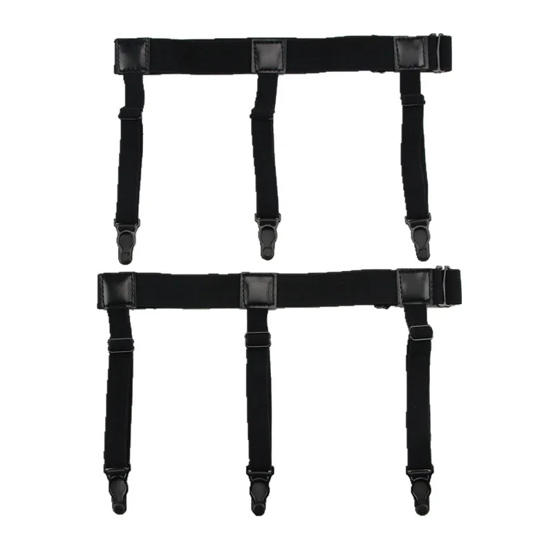 1 Pair Men Shirt Holder Black Military Y Style/ Stirrup Style Shirt