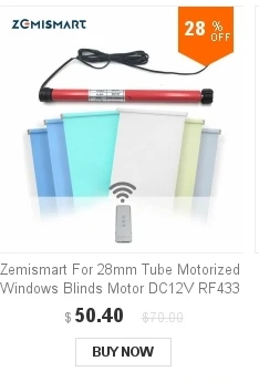 Zemismart электрические рольставни занавес мотор RF433 AC 110v до 240v работа с удаленным Geeklink эхо через Broadlink