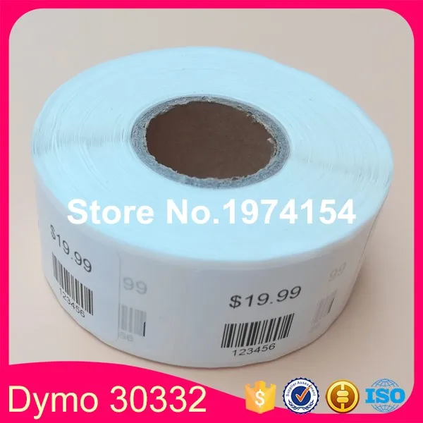 2 совместимые рулоны dymo этикетки 30332 размер этикеток: 1 &quotx 1&quot. 750 этикеток в