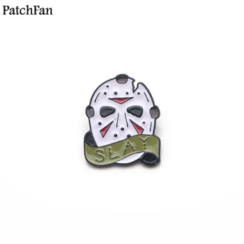 

20pcs/lot Patchfan Friday the 13th Metal Zinc Enamel pins para backpack shirt clothes bag brooches badges for men women A1333