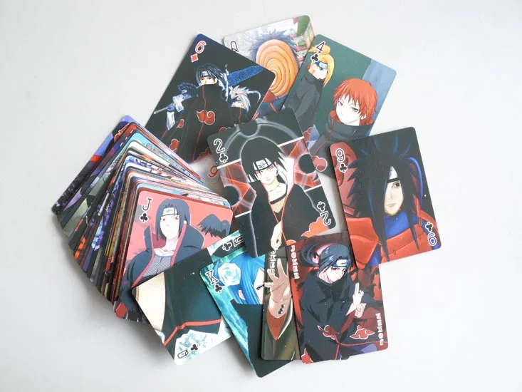 54 шт. героя аниме Наруто карты для покера рисунок Конохи логотип Konoha Итачи Учиха