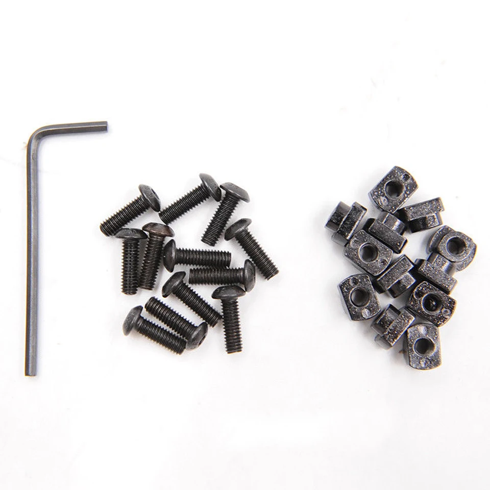 

12Pcs Metal Screw and Nut set Replacement Set fit M-LOK Rail Sections for Hunting Accessory