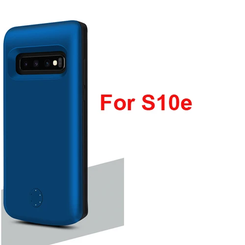 Быстрое зарядное устройство чехол для samsung Galaxy S10/S10 Plus/S10e внешний аккумулятор 5000 мАч/6000 мАч чехол для аккумулятора - Цвет: Blue for S10E