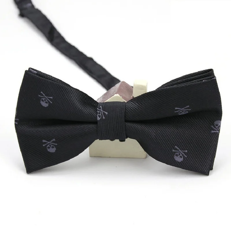 Мужской галстук бабочка с черепом черный бабочка|skull bow tie|black tiebow tie black |