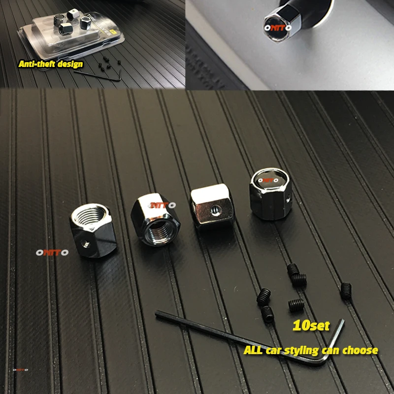10set Car Accessorie Antitheft Stems Car Wheel Tire Valve Caps Covers