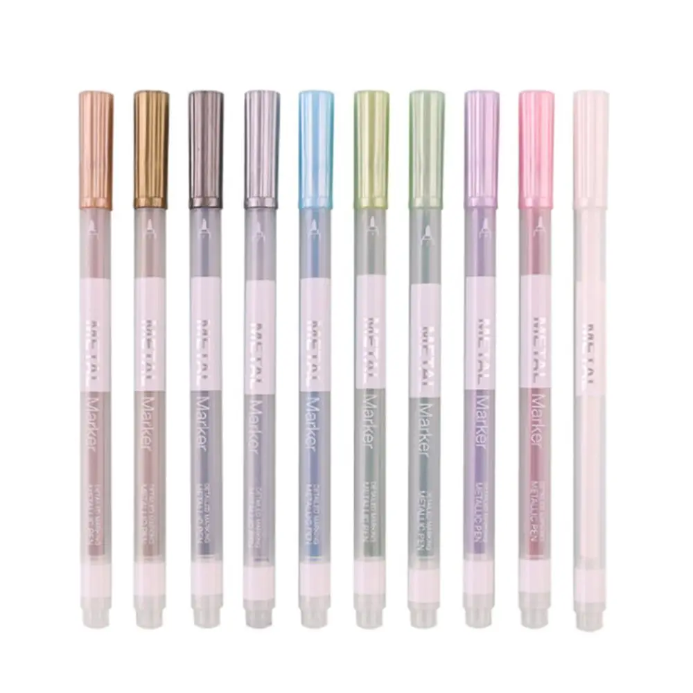 

Limit shows 10 pcs/Lot Metallic Pen Detailed Marking Color Metal Marker for Album Black Paper Drawing School Art Supplies