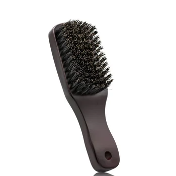 

Men Boar Bristle Mustache Portable Brush Wood Handle Men's Beard Brush Comb Facial Beard Cleaning Styling Brush