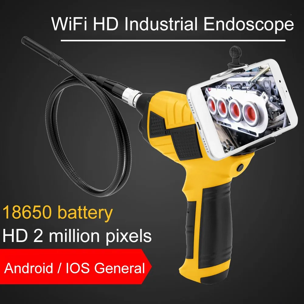 Handheld Endoscope WIFI Camera HD 1080P Inspection Camera for Smartphone Android IOS Snake Hard Cable Industrial Borescopes