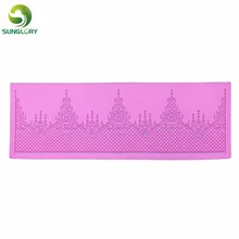 Вечерние украшения силиконовый торт кружевной коврик граница Сахар Кружева форма для капкейков мастика, глазурь молд, аксессуары для выпечки Свадебные украшения