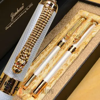 

FOUNTAIN + ROLLER NEW JINHAO OFF-WHITE M NIB BALL PEN WITH ORIGINAL BOX