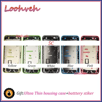 

High Quality For IPhone 5 5C 5SE SE Housing Battery Cover Door Rear Chassis Frame Back Cover + battery sticker+case