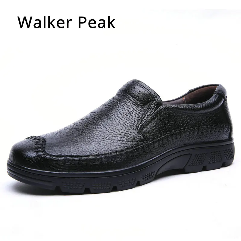 Brand mens shoes classical genuine leather shoes black leisure men shoe