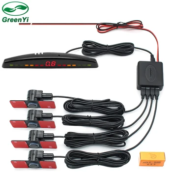 

Original 16MM Flat Radar Sensors LED Parking Sensor With 4 Sensors Auto Parking Assistance Monitor Like as Benz Original Radar