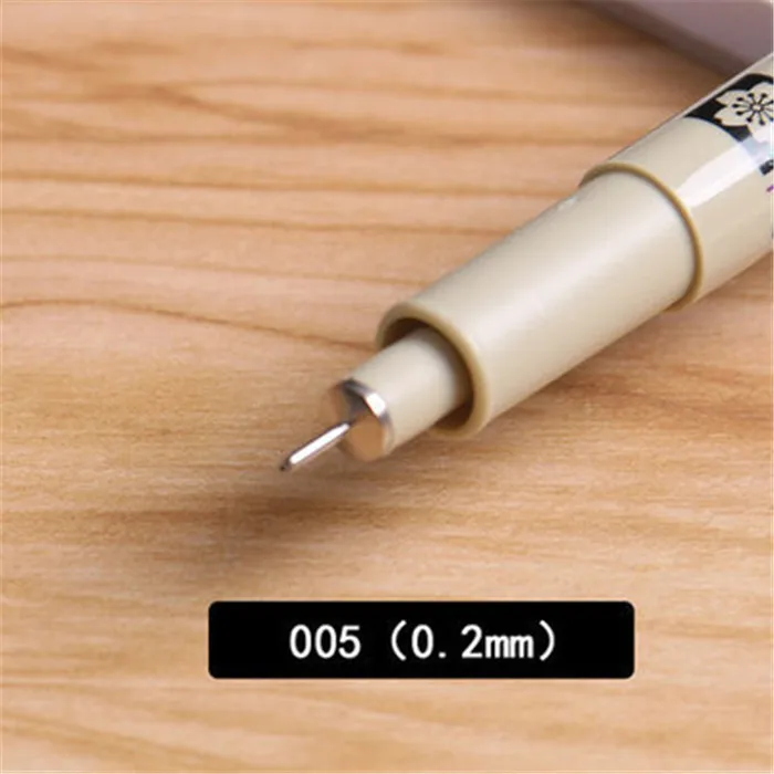 Sakura 0,2 мм-3 мм тонкая ручка постоянный водонепроницаемый маркер CD стеклянная картина в стиле комикса эскиз канцелярских товаров черный жирный косметический карандаш