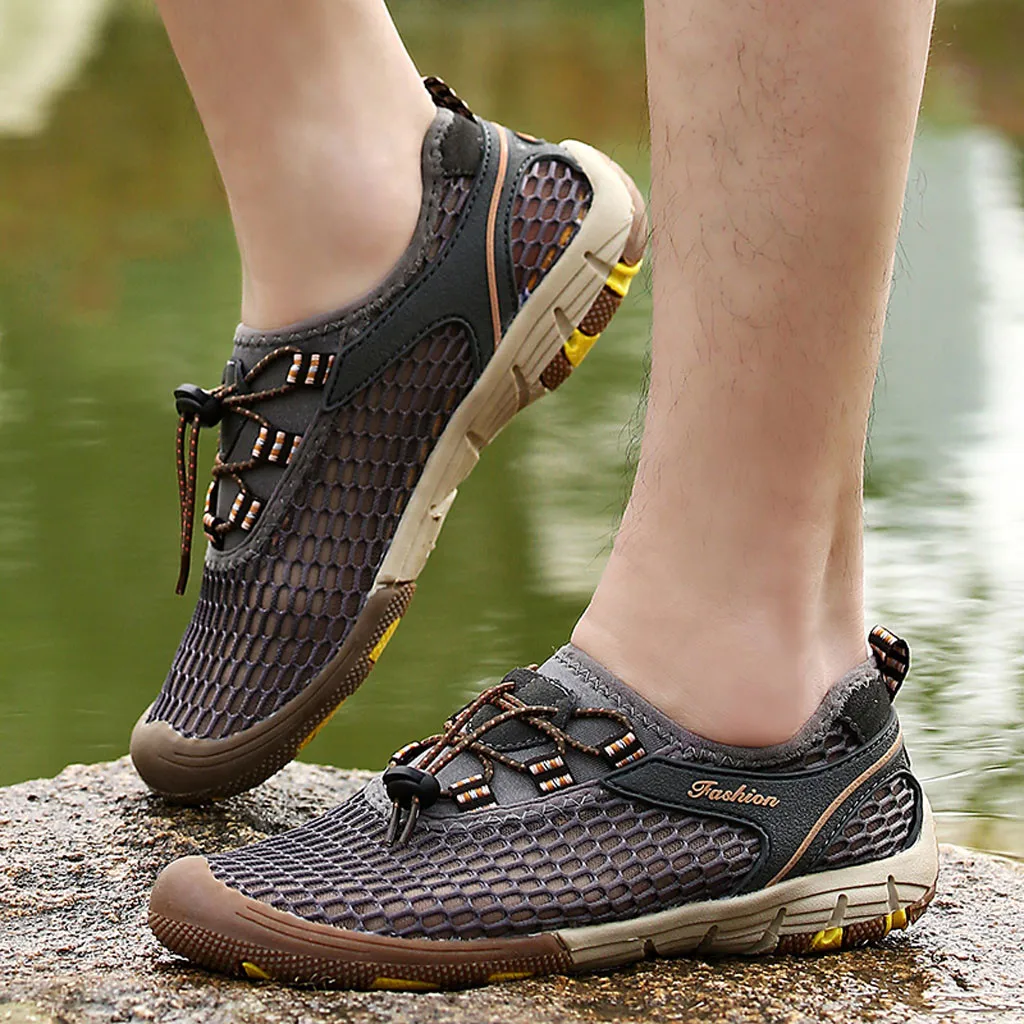 Мужская обувь для плавания на открытом воздухе; пляжные сандалии на плоской подошве; быстросохнущие кроссовки для плавания; река море;# D - Цвет: B