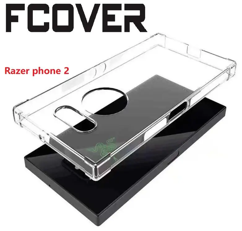 

For Razer Phone 2 Transparent Case+Tempered Glass Soft TPU Gel Skin Protection Silicon Phone Cover