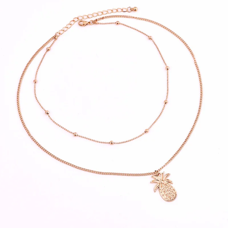 Новый модный многослойный ананас набор с колье fille Femme bijoux gift en gros|collier ananas|bijoux