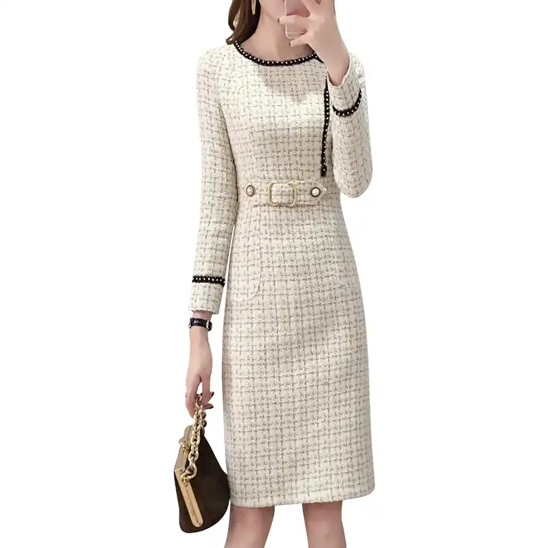 Korean Style Womens Dress Straight Spring Autumn One Piece Back Invisible Zipper Opening Fitting Street Office Party Clothes Dresses Aliexpress Korean Style Womens Dress Straight Spring Autumn One Piece Back Invisible Zipper Opening Fitting Street Office Party Clothes Dresses Aliexpress