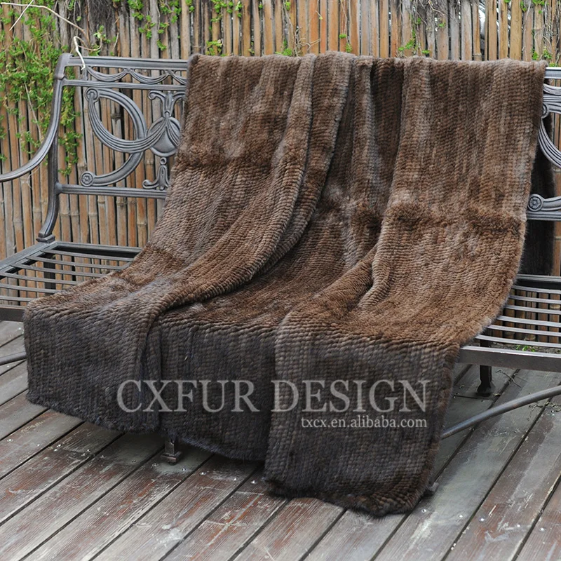 CX-D-21A черный вязаный натуральный мех норки модное зимнее домашнее полотенце плед для ковры для спальни для гостиной