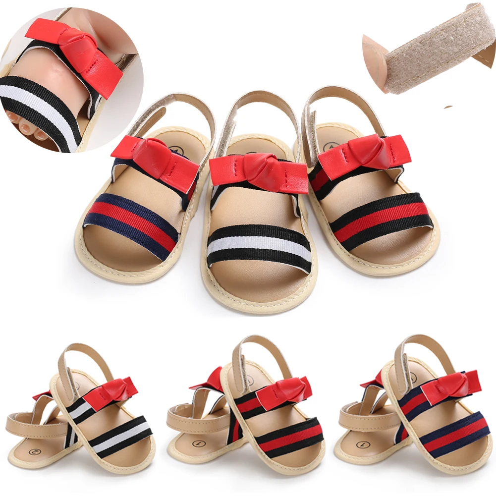 Emmababy модная футболка; унисекс; сандалии для новорожденных, для маленьких мальчиков кожаные сандалии женские Дети мягкие кроватки подошвы обуви