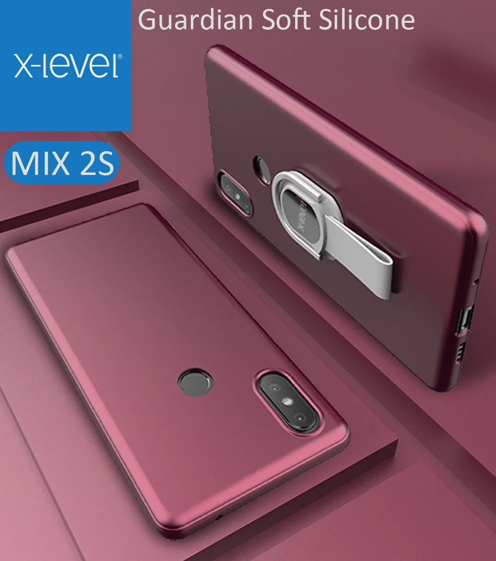 

X-Level Guardian Soft Silicone Cover Case For Xiaomi MIX 2S X Level Ultra thin Matte TPU Protective MIX2S