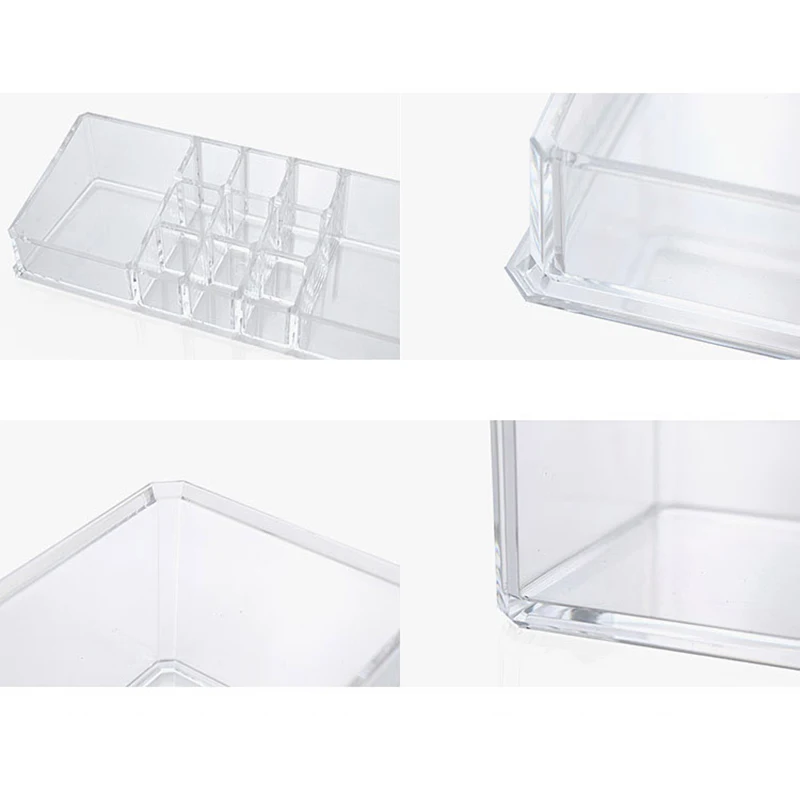 Portable Transparent Makeup Organizer Storage Box Acrylic Make Up