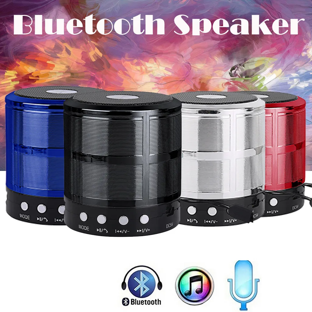 Портативный беспроводной Bluetooth стерео звук SD карты динамик для смартфона