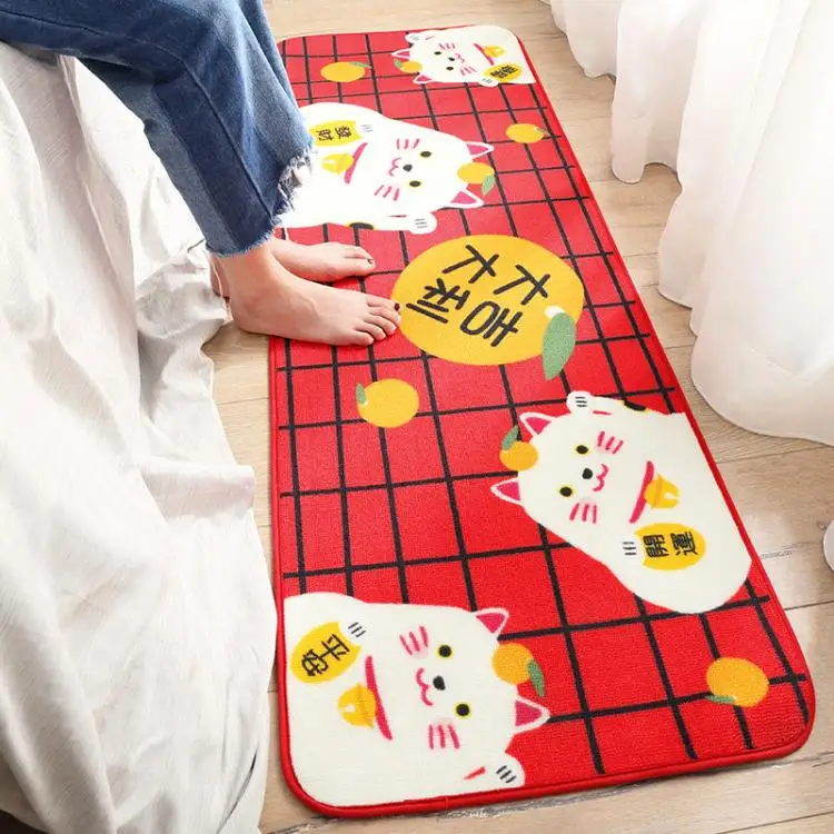 IVYYE 1 шт Lucky Cat Аниме ковер украшения дома мягкие ковры мультфильм коврики на пол для спальни Ванна плюшевые ковры коврик