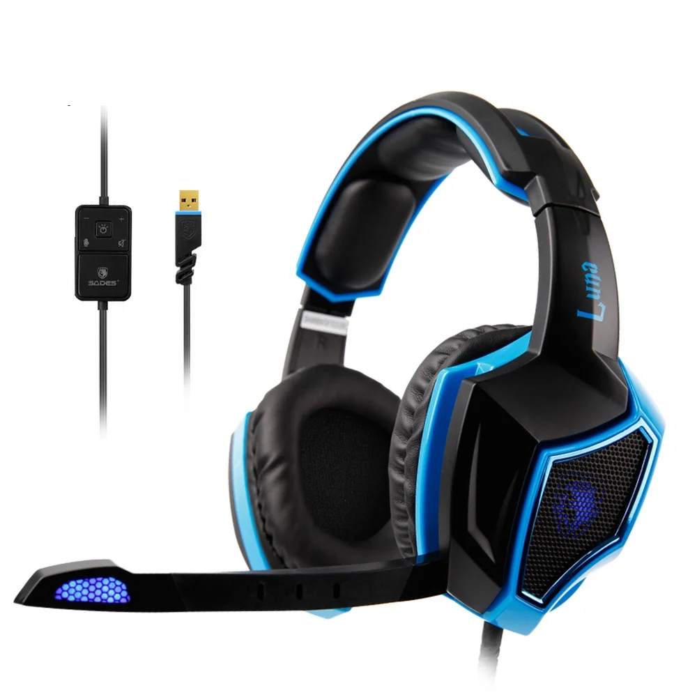 

LUNA Live Show Headset Virtual 7.1 Surround Sound Multifunctional Clear Voice Headphones for Gamer