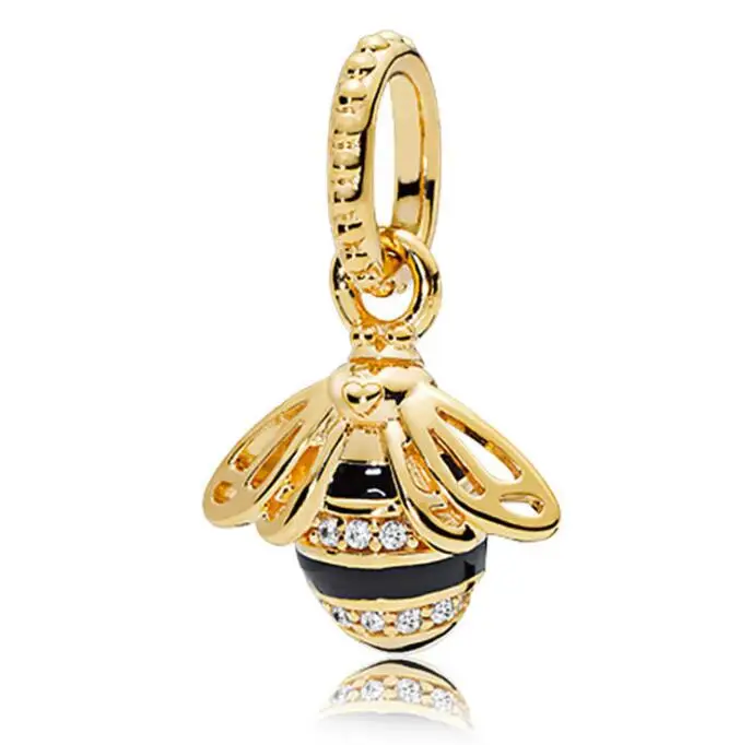 

Original 925 Sterling Silver Bead Shine Queen Bee Pendant Charm Fit Pandora Bracelet & Necklace For Women Wedding Gift Jewelry