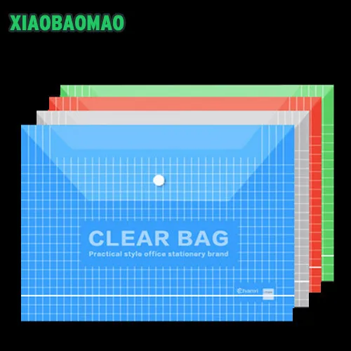 Documento de Retenção Cor de Plástico Lote Transparente a4 Pastas Arquivo Bolsa Bolsas Arquivamento Papel Escritório Suprimentos 20 Pçs –