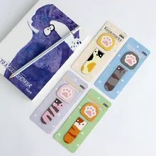Kawaii Канцелярские товары Япония и Южная Корея милые медвежьи следы мини закладка Мультфильм творческие студенты персонализированные книги 1 шт