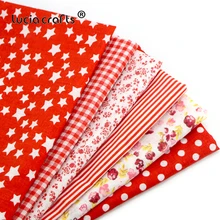 Lucia ремесла 1 шт. 50*50 см красный диапазон печати лоскутное хлопок ткань швейный Материал текстиль DIY ткани H0803